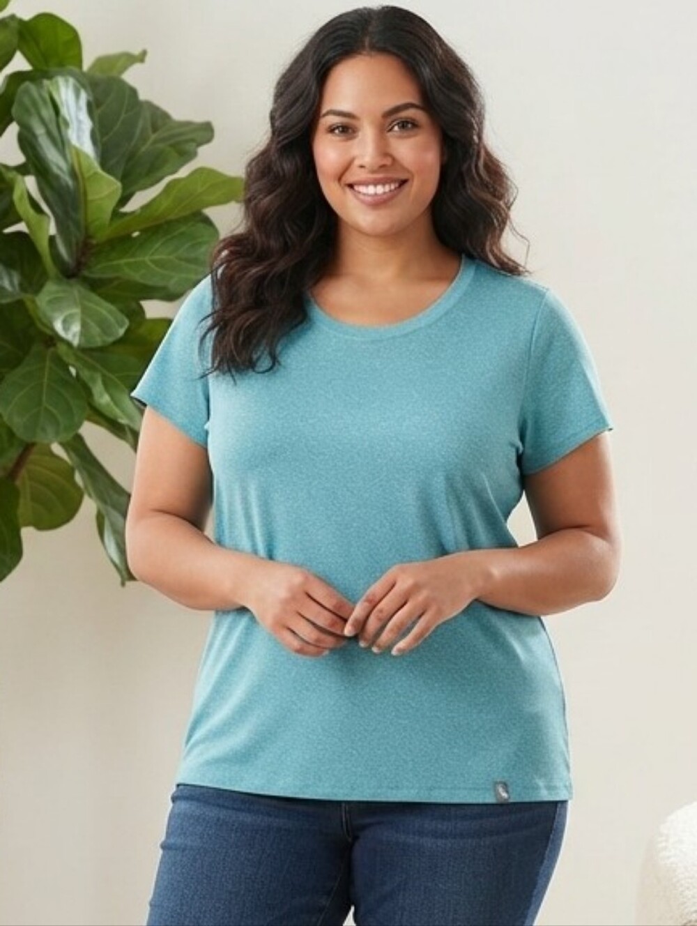 REI Co-op XL Light Blue Short Sleeve Women's Top